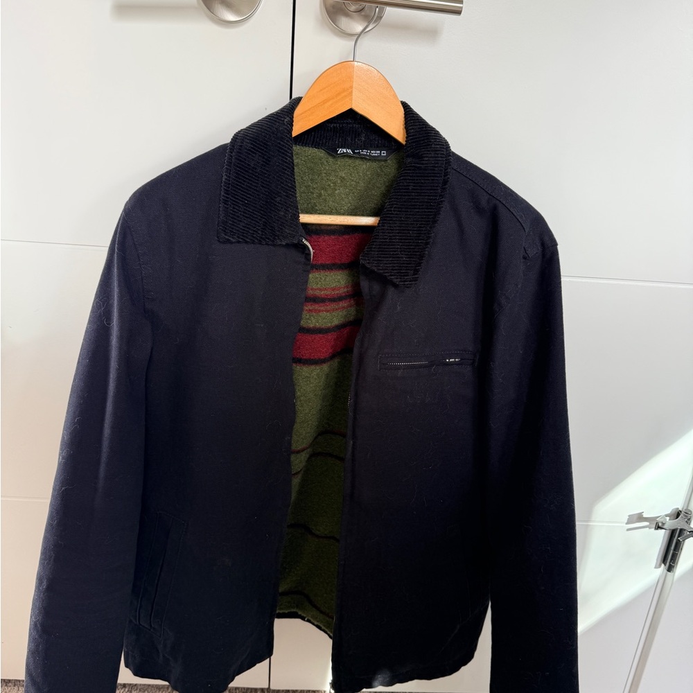 Men's Zara Black Jacket with Green Lining